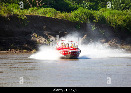 Sigatoka River Safari, jet boat trip, Viti Levu, Fiji Stock Photo