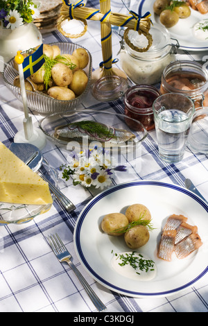 Midsummer party, Sweden. Stock Photo