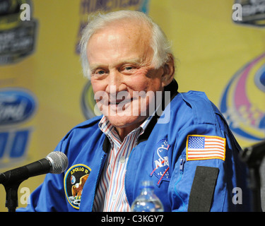 Astronaut Buzz Aldrin  appears as the Grand Marshall for the Ford 400 at Homestead Miami Speedway  Homestead, Florida - Stock Photo