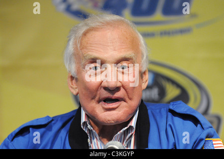 Astronaut Buzz Aldrin  appears as the Grand Marshall for the Ford 400 at Homestead Miami Speedway  Homestead, Florida - Stock Photo