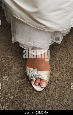 Bridal shoes Stock Photo
