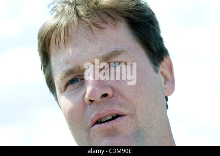 Deputy Prime Minister and leader of the Liberal Democrat party, Nick Clegg MP Stock Photo