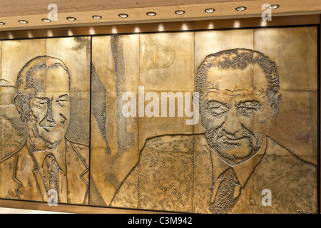 Etched Magnesium Plates,  The Great Hall, President Lyndon Baines Johnson, Stock Photo