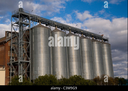 grain silos Stock Photo