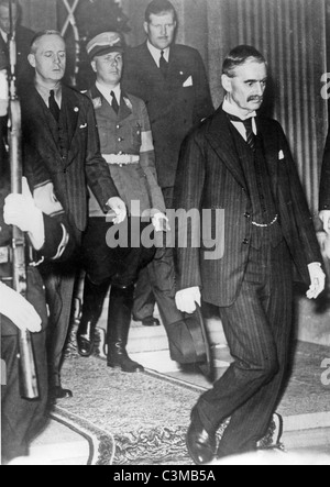 NEVILLE CHAMBERLAIN UK PM after second meeting with Hitler 23 September 1938 Stock Photo