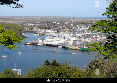 The town and harbour at Stornoway on the Isle of Lewis Stock Photo