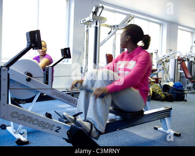 Students studying, sports coaching, careers Stock Photo