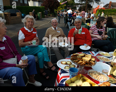 Royal Wedding Street Party London Stock Photo