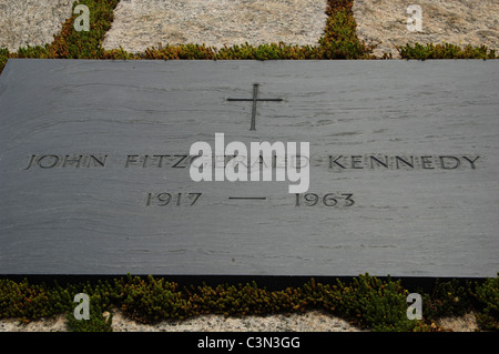 John Fitzgerald Kennedy (1917-1963). Grave in Arlington National Cemetery. United States. Stock Photo
