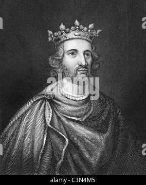 Henry III of England (1207-1272) on engraving from 1830. King of England during 1216-1472. Published in London by Thomas Kelly.