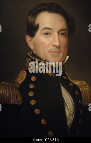 David Glasgow Farragut (1801-1870). U.S. Navy officer during the Civil War. Portrait by William Swain (1803-1847), 1838. Stock Photo