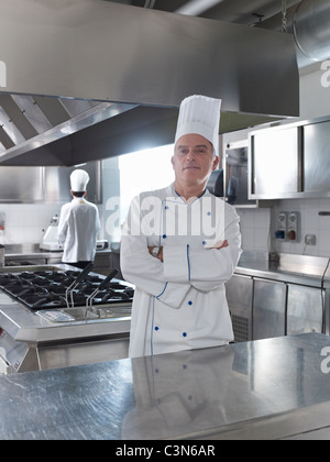 Head Chef in restaurant kitchen Stock Photo