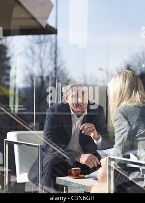 Business Metting in Restaurant Stock Photo