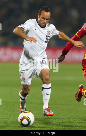 Landon Donovan of the United States in action during a FIFA World Cup round of 16 match against Ghana June 26, 2010. Stock Photo