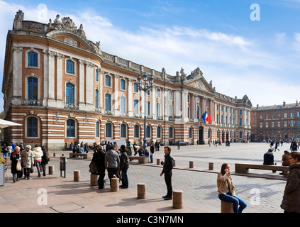 The Capitolium (Town Hall) in the Place du Capitole, Toulouse, Languedoc, France Stock Photo