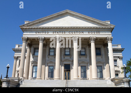 United States Custom House in Charleston, South Carolina, built in 1853, is operated by the US General Services Administration. Stock Photo