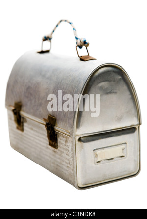 Trunk of aluminium isolated over white Stock Photo