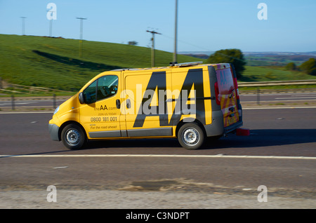 AA van on the M62 Stock Photo