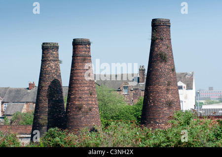 Acme Marls Pottery Bottle Kilns at Burslem Stoke on Trent, England. Stock Photo