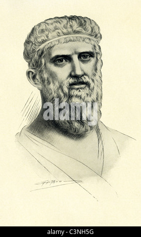 The Greek philosopher Plato (427?-347? B.C.)   studied under the Greek philosopher Socrates and founded the Academy.