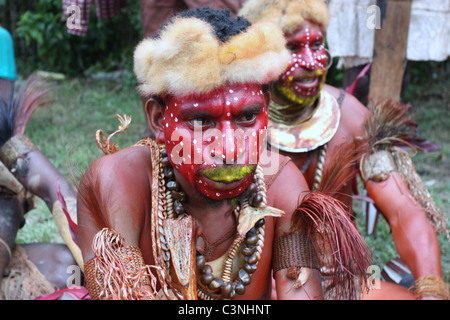 Tribesman of Papua New Guinea Stock Photo