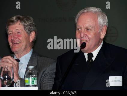 Christopher Gartner (l), captain of Maltese Falcon, and John