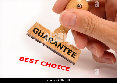 rubber stamp marked with guarantee and copy best choice Stock Photo