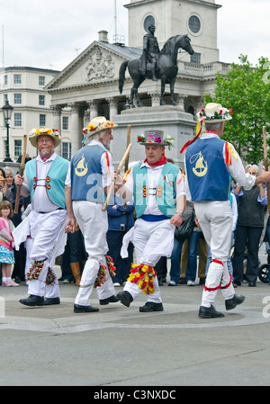 Folk dances performed in Trafalgar Square Stock Photo