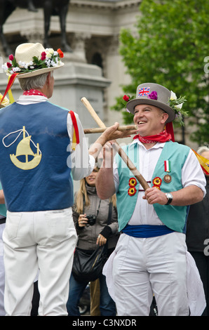 Folk dances performed in Trafalgar Square Stock Photo