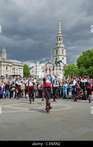 Folk dances performed in Trafalgar Square Stock Photo