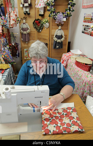 Plant City Florida,Florida Strawberry Festival,event,senior seniors old older citizen citizens pensioner pensioners retired elderly,adult adults woman Stock Photo