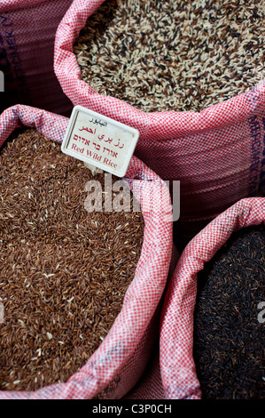 Top Rice Red Rice Sack red rice in sack bag Stock Photo - Alamy