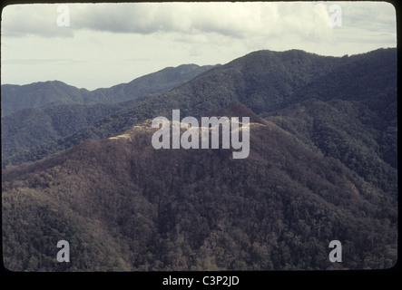 fire support base berchtesgaden during the Vietnam War a shau valley 101st Airborne 1969 aerial mountain hamburger hill Stock Photo