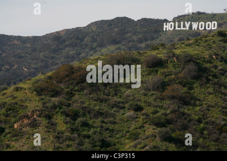 LA los angeles hollywood sign tourism travel southern california landmark Stock Photo