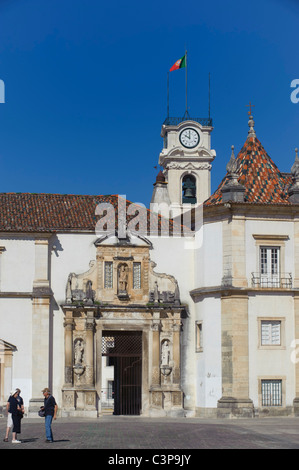 Coimbra University tower and Porta Ferrea, Coimbra, Portugal Stock Photo