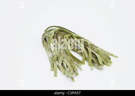 Fresh ribbon noodles Stock Photo