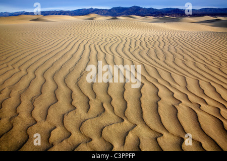 Sand Ripples At Stovepipe Wells In Death Valley National Park, California, USA Stock Photo