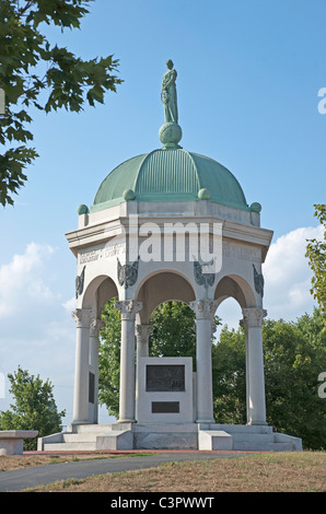 HDR image of The Maryland State Monument dedicated to both sides of the Battle of Antietam.  Also in standard exposure. Stock Photo