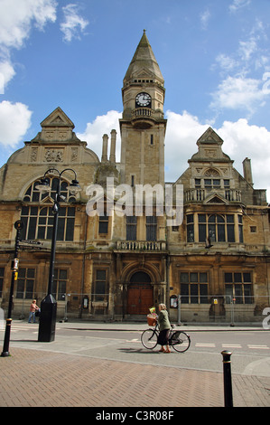 Trowbridge Town Hall from Fore Street, Trowbridge, Wiltshire, England, United Kingdom Stock Photo