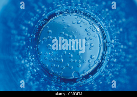 Germany, Bavaria, Mineral water in plastic cup, close-up Stock Photo