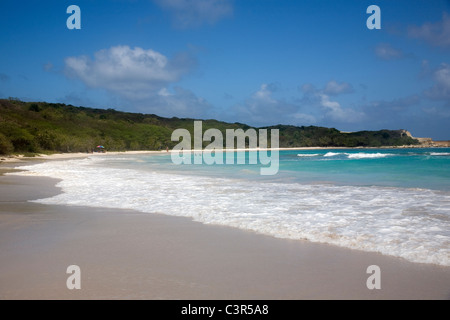 Antigua's Half Moon Bay Beach Stock Photo