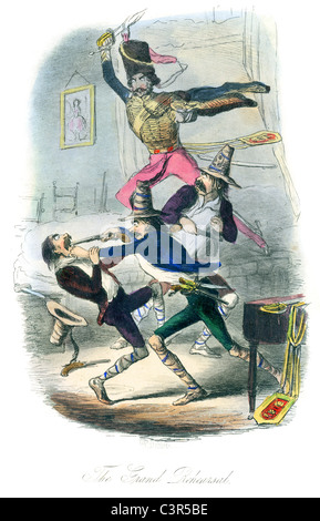 A scene from the novel Penelope Wedgebone, the supposed heiress by Lieutenant-Colonel Hort Stock Photo