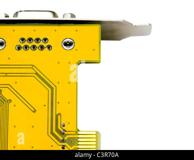 Computer circuit board isolated over white Stock Photo