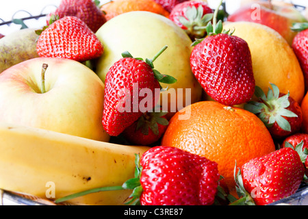 fruits in basket Stock Photo