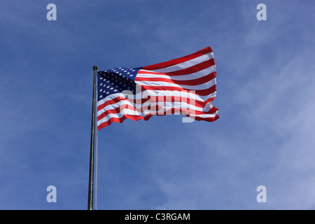 The national flag of the United States of America, New York City, USA Stock Photo