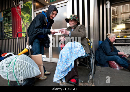 Homeless woman in central London, England, UK Stock Photo - Alamy