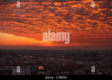 Sunset over the city, Berlin, Germany Stock Photo