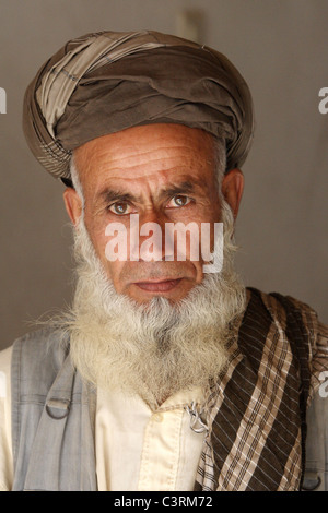 Portrait of an elderly Afghan, Kunduz, Afghanistan Stock Photo