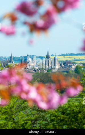 Spring in Oxford and the University looks great in the colours,seen from the south Stock Photo