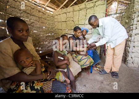 care for refugees,MSF, Betou Republic of Congo Stock Photo
